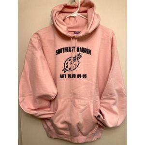 Y2k Champion baby pink hoodie
